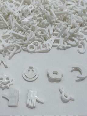 White Plastic Letters for Letter-board Numbers Symbols Lettet